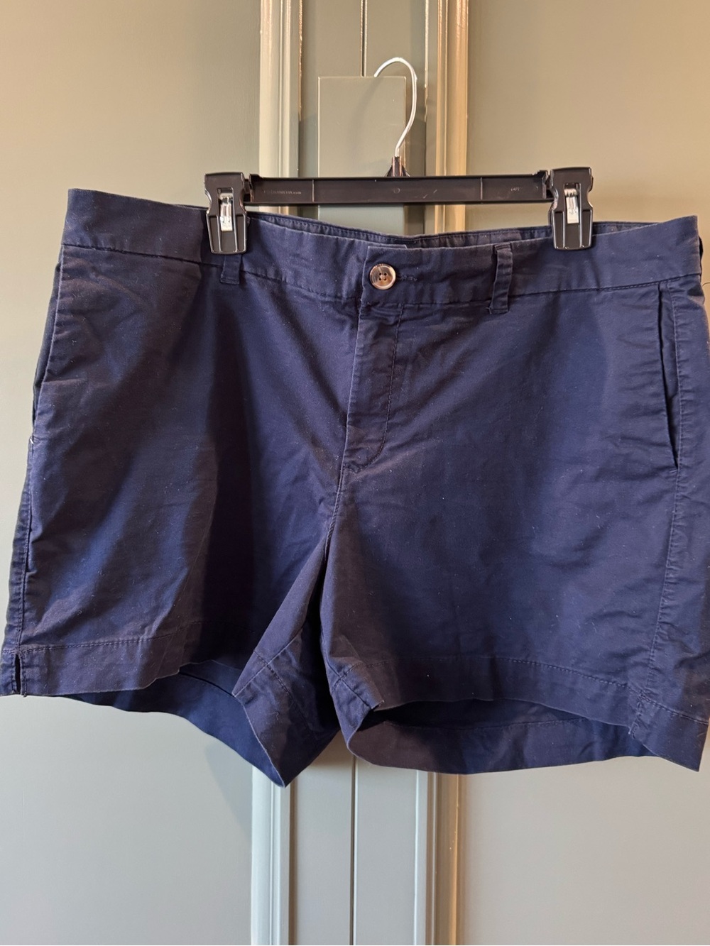 Old Navy Navy Blue Women's Casual Cotton Shorts